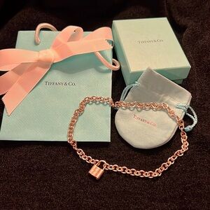 Tiffany Co. Padlock Choker Necklace (Heart Engraving)